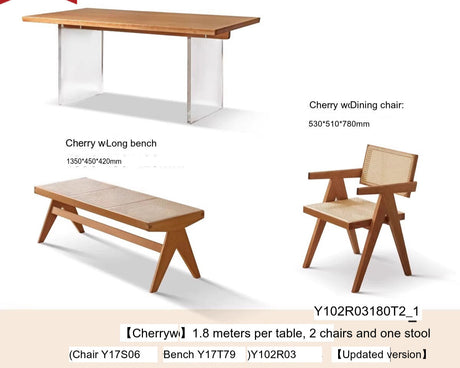 GENJI Haruto Elegant Cherrywood Dining Table from GENJI