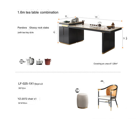 QUANMU Santiago Elegant Modern Tea Table Set from QUANMU