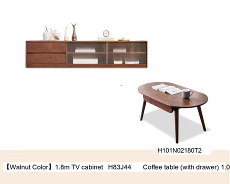 GENJI Santiago Elegant Solid Wood TV Cabinet Combo from GENJI