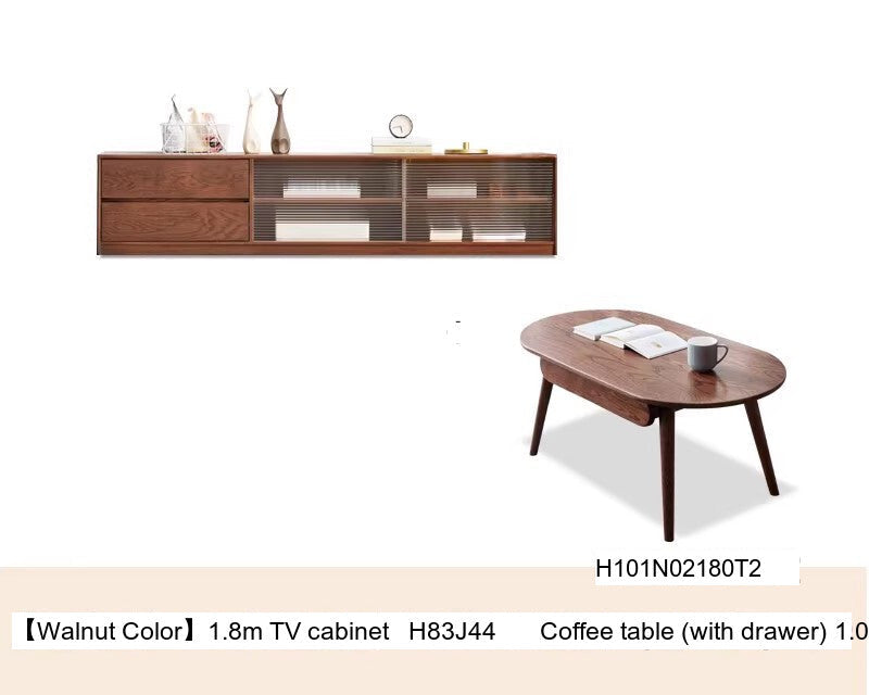 GENJI Santiago Elegant Solid Wood TV Cabinet Combo from GENJI