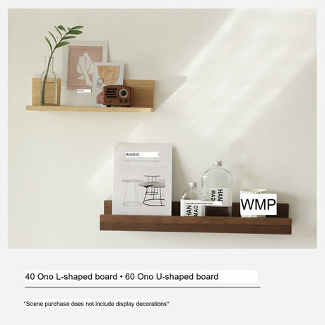 OGI NO RYOHIN Wall-Hung Shelf with Solid Wood Hooks from HOBBYTREE