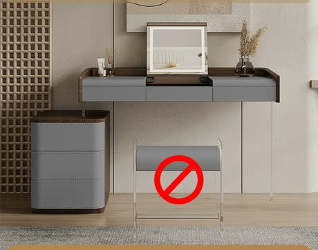 GEPH Mia Natural Wood Acrylic Dressing Table from GEPH
