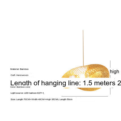BOJI Santiago Elegant Bamboo Ceiling Lamp Living Room Light from BOJI