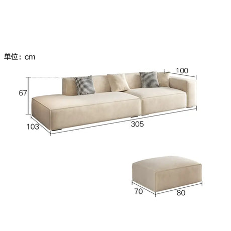 LATE AUTUMN Modern Scandinavian Minimalist Cream Sofa from LATE AUTUMN