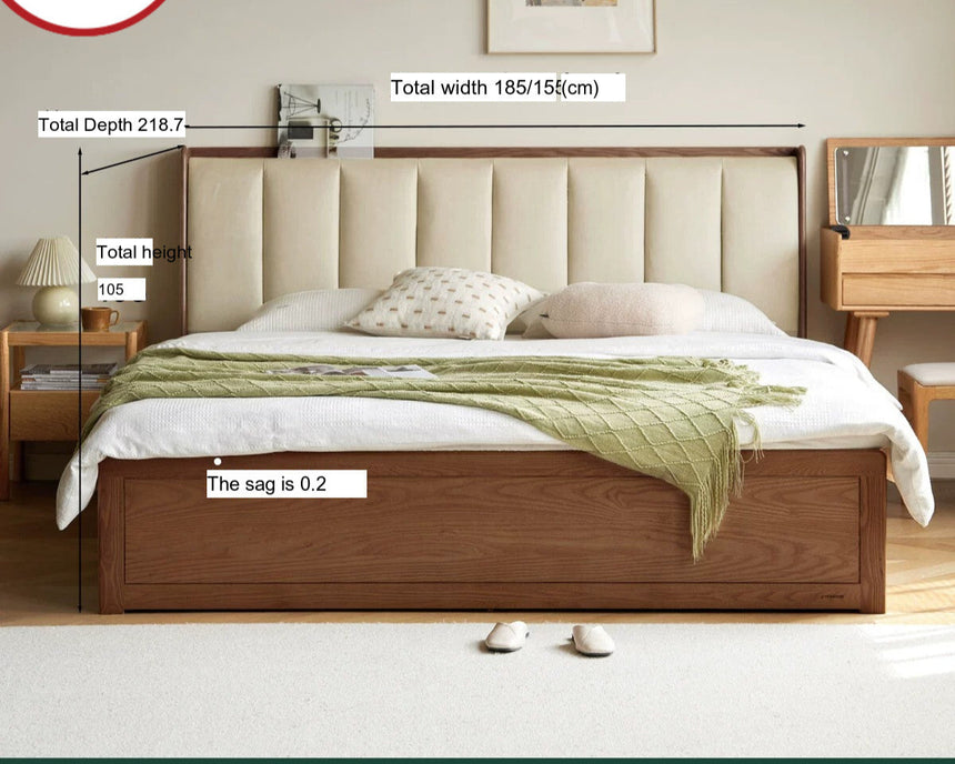 GENJI Takamatsu Elegant Solid Wood Storage Bed from GENJI