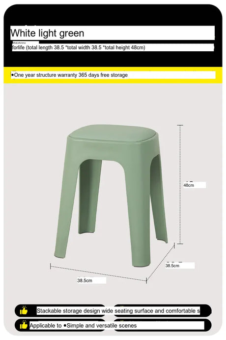 ABOUT WHITE Santiago Minimalist Plastic Low Stool from ABOUT WHITE