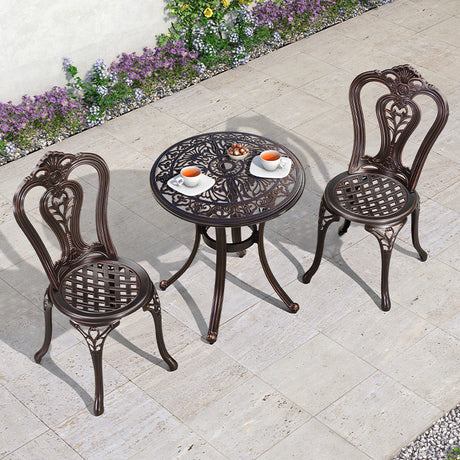ZIYE Fujiko Elegant Wrought Iron 3-Piece Coffee Table Set from ZIYE