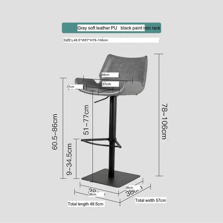 ABOUT WHITE Isadora Nordic Light Luxury High Stool from ABOUT WHITE