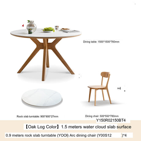 GENJI Haruki Elegant Oak Dining Set from GENJI
