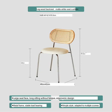 ABOUT WHITE Lisella Retro Chic Light Luxury Dining Chair from ABOUT WHITE