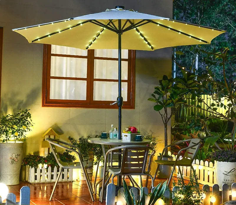 MOJIA Florian Porcelain Pillar Garden Umbrella for Outdoor Lounging from MOJIA