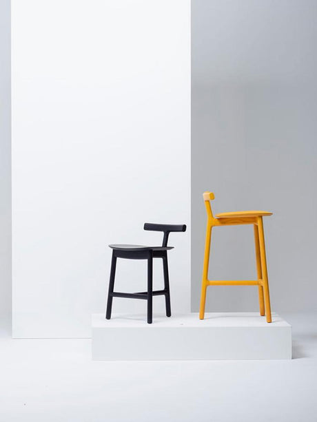 GENJI Araceli Sleek Ashwood Bar Stool - Lightweight Luxury Design from GENJI