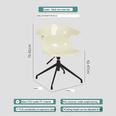 ABOUT WHITE Kiyoshi Elegant Adjustable Computer Chair from ABOUT WHITE