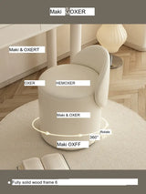 MOXER Elowen Luxurious Leather Makeup Stool from MOXER