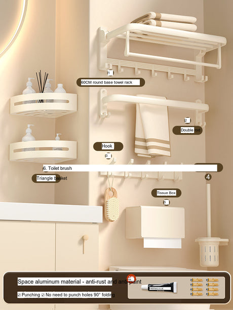 COMFBATH White Bath Towel with Storage System from COMFBATH