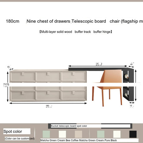 KOCU HOME Alaric Elegant Retractable Study Desk from KOCU HOME