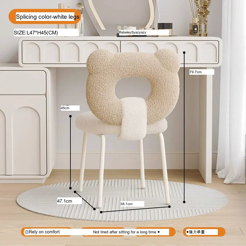 XIMIKA Adalyn Luxe Light Vanity Makeup Stool from XIMIKA