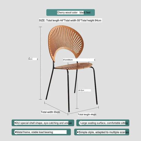 ABOUT WHITE Elowen Sleek Retro Dining Chair from ABOUT WHITE