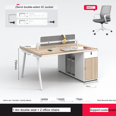 MUTINI Cortland Simple Modern Office Screen Desk Set from MUTINI