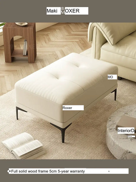 MOXER Elowen Luxe Solid Wood Latex Footstool from MOXER