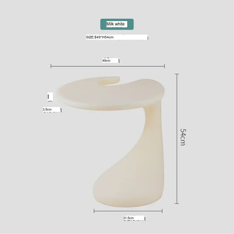 ABOUT WHITE Helene Minimalist Scandinavian Plastic Bed Coffee Table from ABOUT WHITE