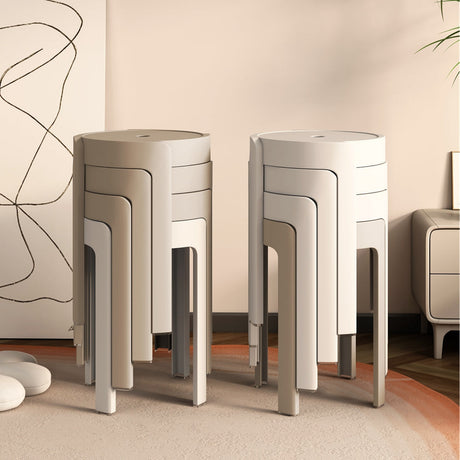 A&D Marisol Stylish Stackable Round Stool from A&D
