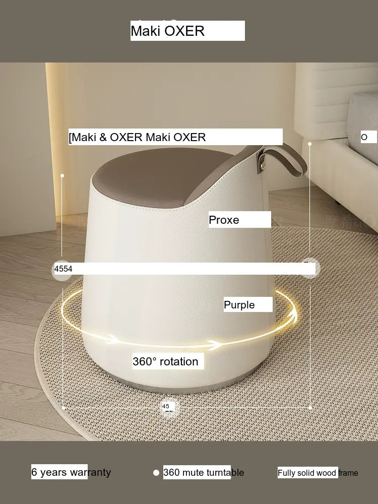 MOXER Ikebana Elegant Cream Makeup Stool from MOXER