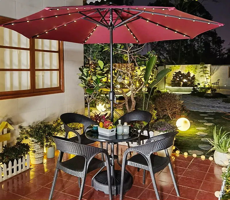 MOJIA Florian Porcelain Pillar Garden Umbrella for Outdoor Lounging from MOJIA