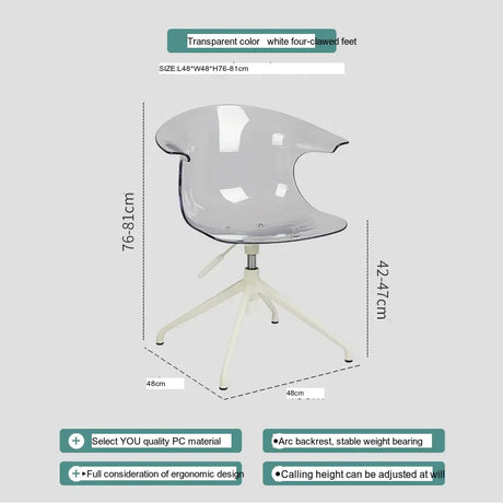 ABOUT WHITE Kiyoshi Elegant Adjustable Computer Chair from ABOUT WHITE