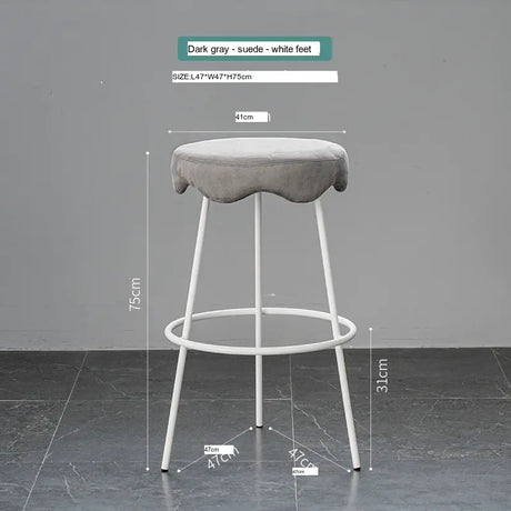 ABOUT WHITE Marcellus Elegant Luxury Bar Stool from ABOUT WHITE