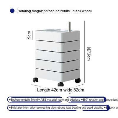 NIYE Isolde Sleek Acrylic Rotating Nightstand from NIYE