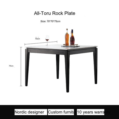 OROMA Isolde Elegant Square Marble Dining Table from OROMA
