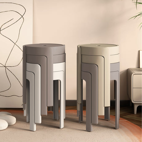 A&D Marisol Stylish Stackable Round Stool from A&D