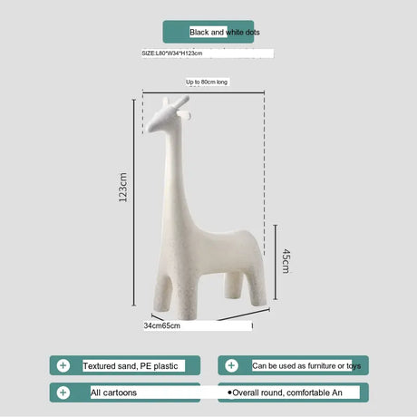 ABOUT WHITE Juniper Whimsical Giraffe Stool Decorative Home Ornament from ABOUT WHITE