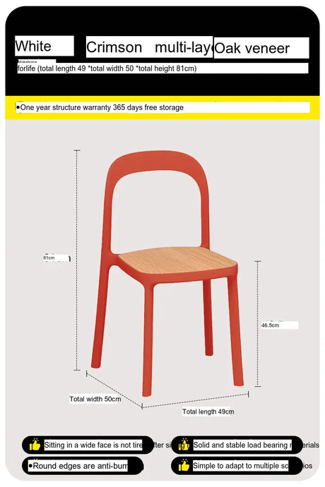 ABOUT WHITE Seville Minimalist Plastic Dining Chair from ABOUT WHITE