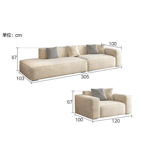LATE AUTUMN Modern Scandinavian Minimalist Cream Sofa from LATE AUTUMN