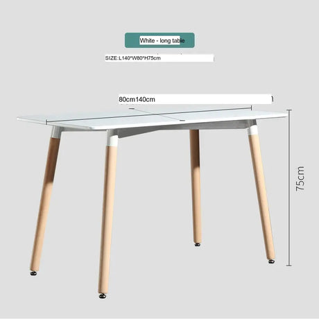ABOUT WHITE Jisoo Elegant Solid Wood Reception Table from ABOUT WHITE