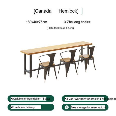 WEIMEI Aislinn Modern Square Narrow Table & Chair Set from WEIMEI