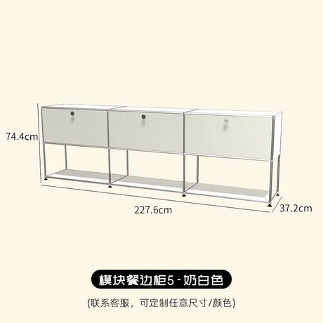 LAIMO Beatrice Retro Modular Stainless Steel Living Room Cabinet from LAIMO