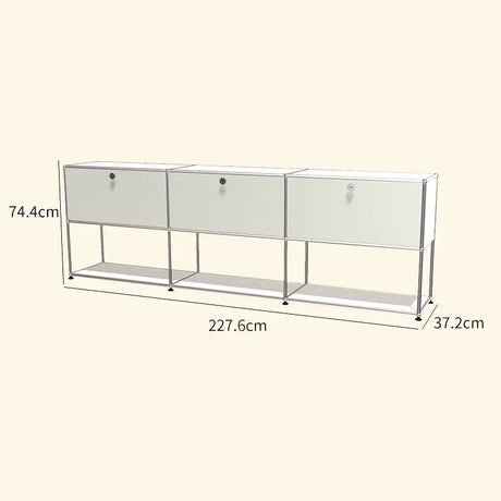 LAIMO Beatrice Retro Modular Stainless Steel Living Room Cabinet from LAIMO
