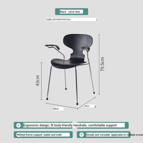 ABOUT WHITE Mercutio Sleek Iron Dining Chair from ABOUT WHITE