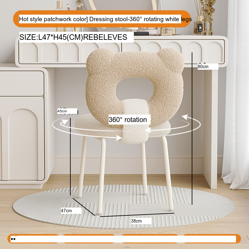 XIMIKA Adalyn Luxe Light Vanity Makeup Stool from XIMIKA