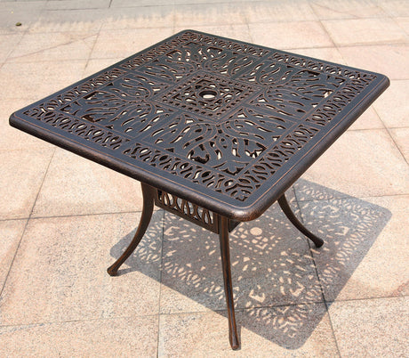 MOJIA Osiris Wrought Iron Outdoor Coffee Table for Timeless Charm from MOJIA