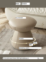 MOXER Elowen Premium Swivel Solid Wood Makeup Stool from MOXER