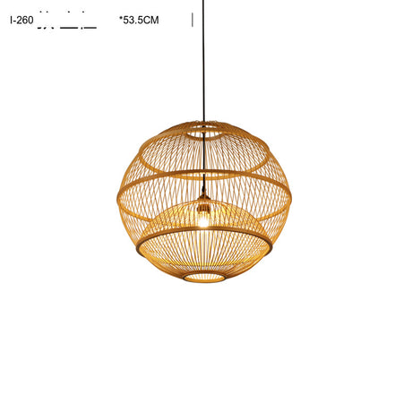 BOJI Haruki Elegant Wooden Bamboo Ceiling Lamp from BOJI