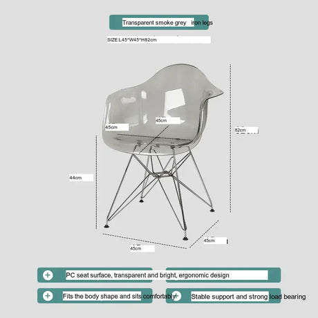 ABOUT WHITE Seraphina Elegant Transparent Dining Chair from ABOUT WHITE