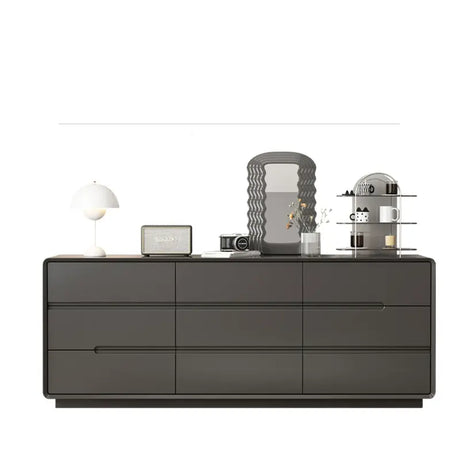 LINYUE Gideon Italian Black Minimalist Multi-Drawer Cabinet from LINYUE