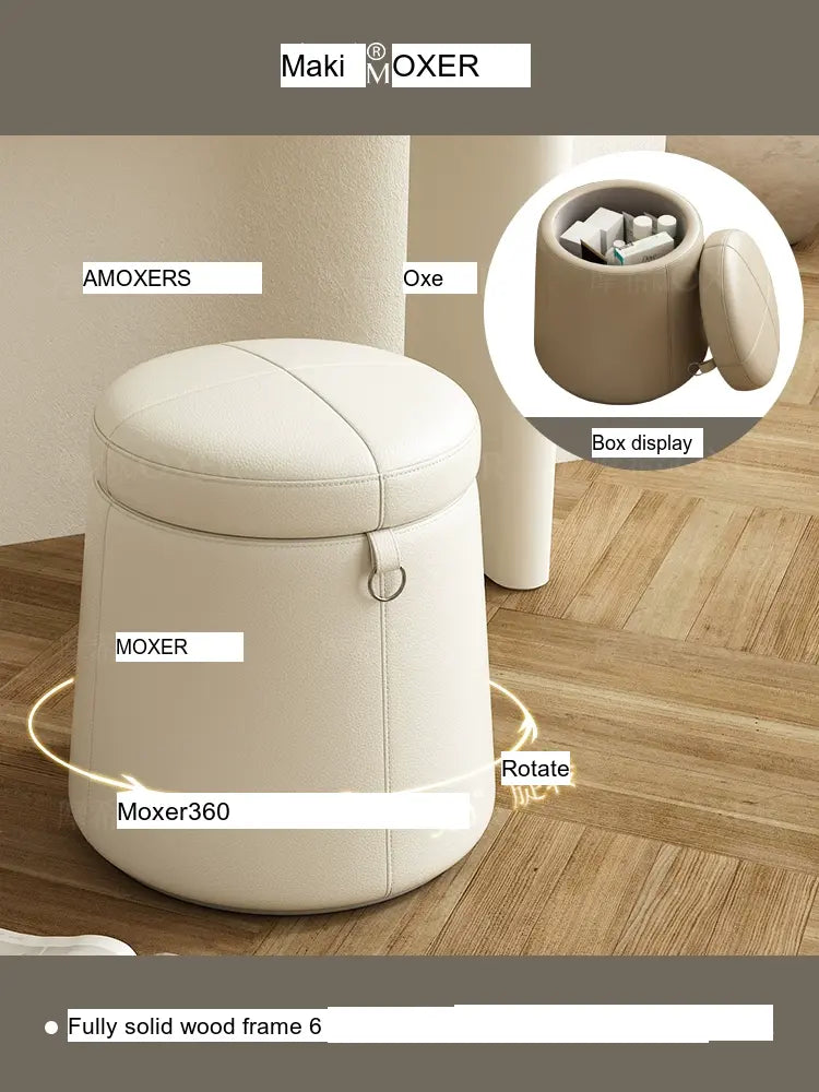 MOXER Lucinda Elegant Light Luxury Makeup Stool from MOXER