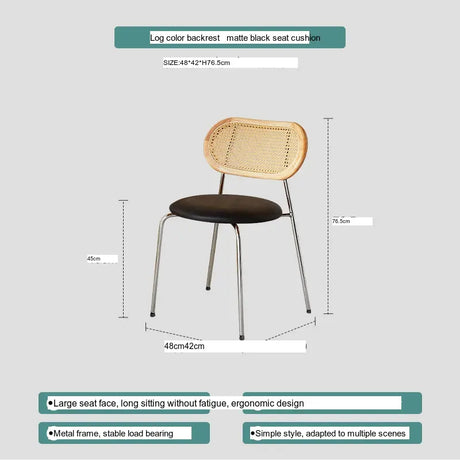 ABOUT WHITE Lisella Retro Chic Light Luxury Dining Chair from ABOUT WHITE