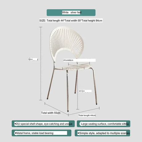 ABOUT WHITE Elowen Sleek Retro Dining Chair from ABOUT WHITE